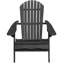 Rustic Foldable Chair - Dark Grey Wood For Outdoor Space Folding Grey, Style Seat-916072745
