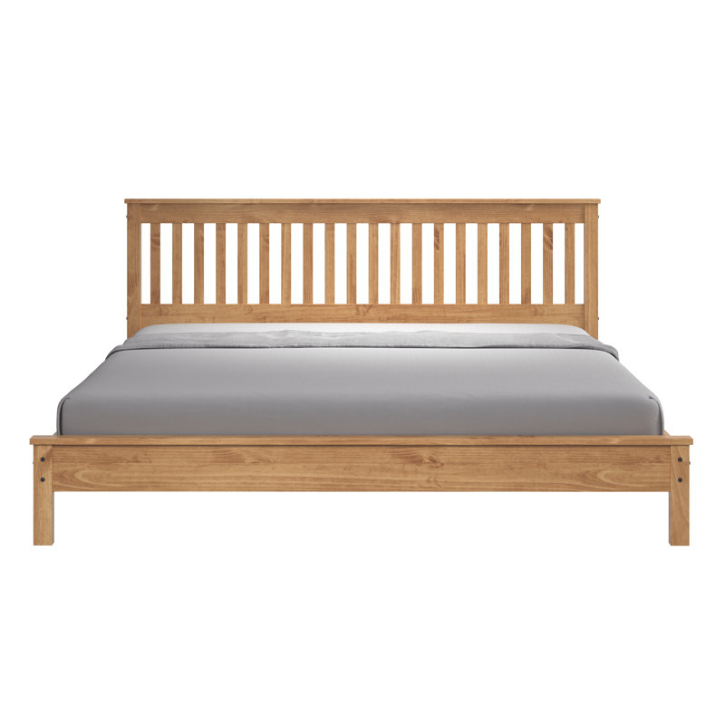 Monaco Farmhouse Solid Wood Bed with Chunky, Sturdy Posts - Rustic Style, King