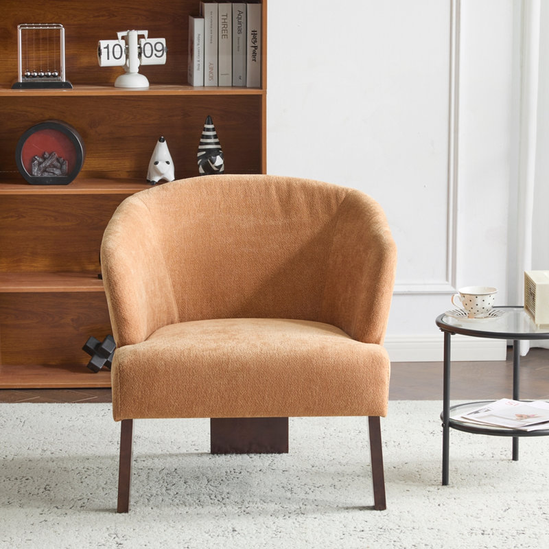 Méridienne d'inspiration Mid-Century, Orange citrouille