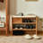 Nordic Solid Wood Shoe Cabinet Sit-down Locker 5 Pair Solid Wood Shoe Storage Bench