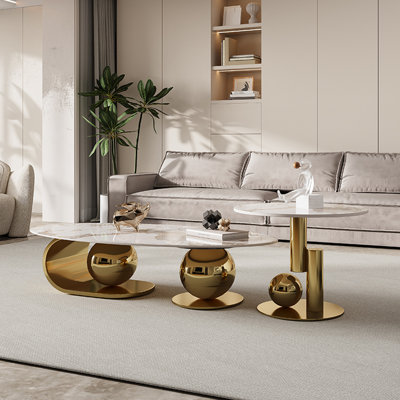 Italian style sintered stone tea table