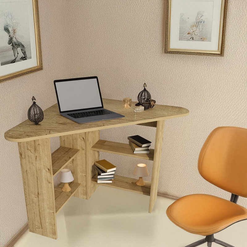 Corner Triangle Study Desk