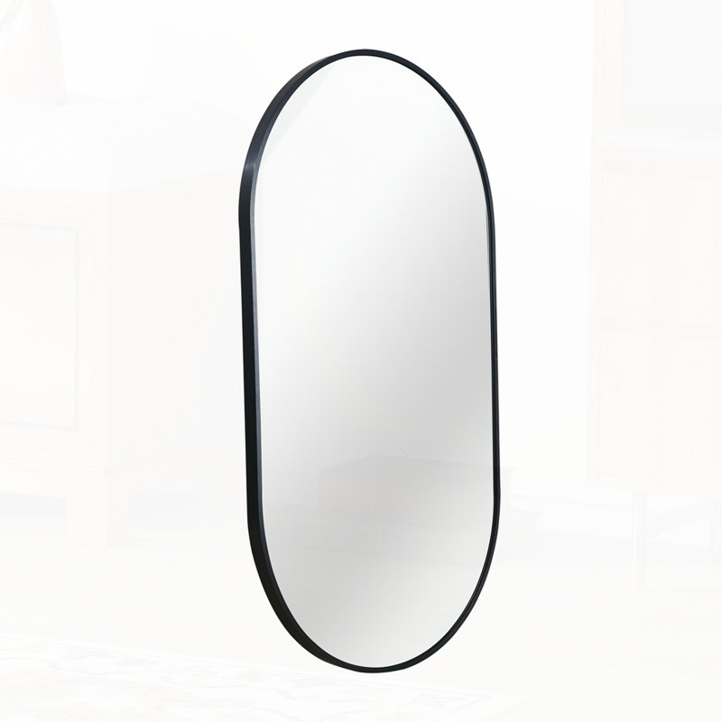 Nehan Oval Wall Mirror, 33" x 20", Gold