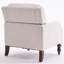 Fauteuil à oreilles rembourré Mid-Century avec pieds en bois massif-1545615417