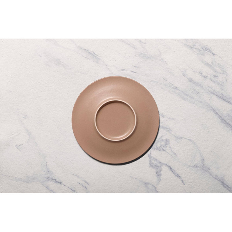 Assiette plate en porcelaine | Assiette plate Splash Denim, 9,45 x 9,45 x 0,94 po