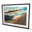 «Peaceful Seaside - Blue Coastal», reproduction encadrée