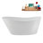59" Streamline Soaking Freestanding Tub and Tray With Internal Drain-102287927