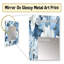 Décoration florale bleue et blanche - Miroir floral-2099584986