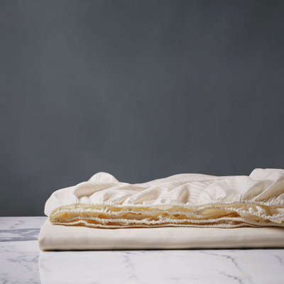 Emilio Egyptian Cotton Jacquard Striped Fitted Sheet