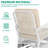 Winston Porter 5-piece Outdoor Patio White Wicker Conversation Sets, All Weather Outdoor Rattan Furniture Set Includes Glider Loveseat, 2 Coffee Table, 2 Swivel-gliders Chairs With Cushions-978762549