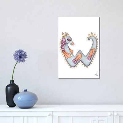 Monster Letter W by Might Fly Art & Illustration - Wrapped Canvas Print