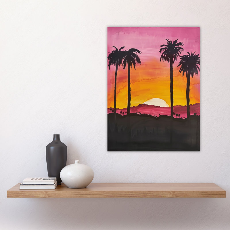 California Sunset Sky Orange Sky Setting Sun Wall Art Print