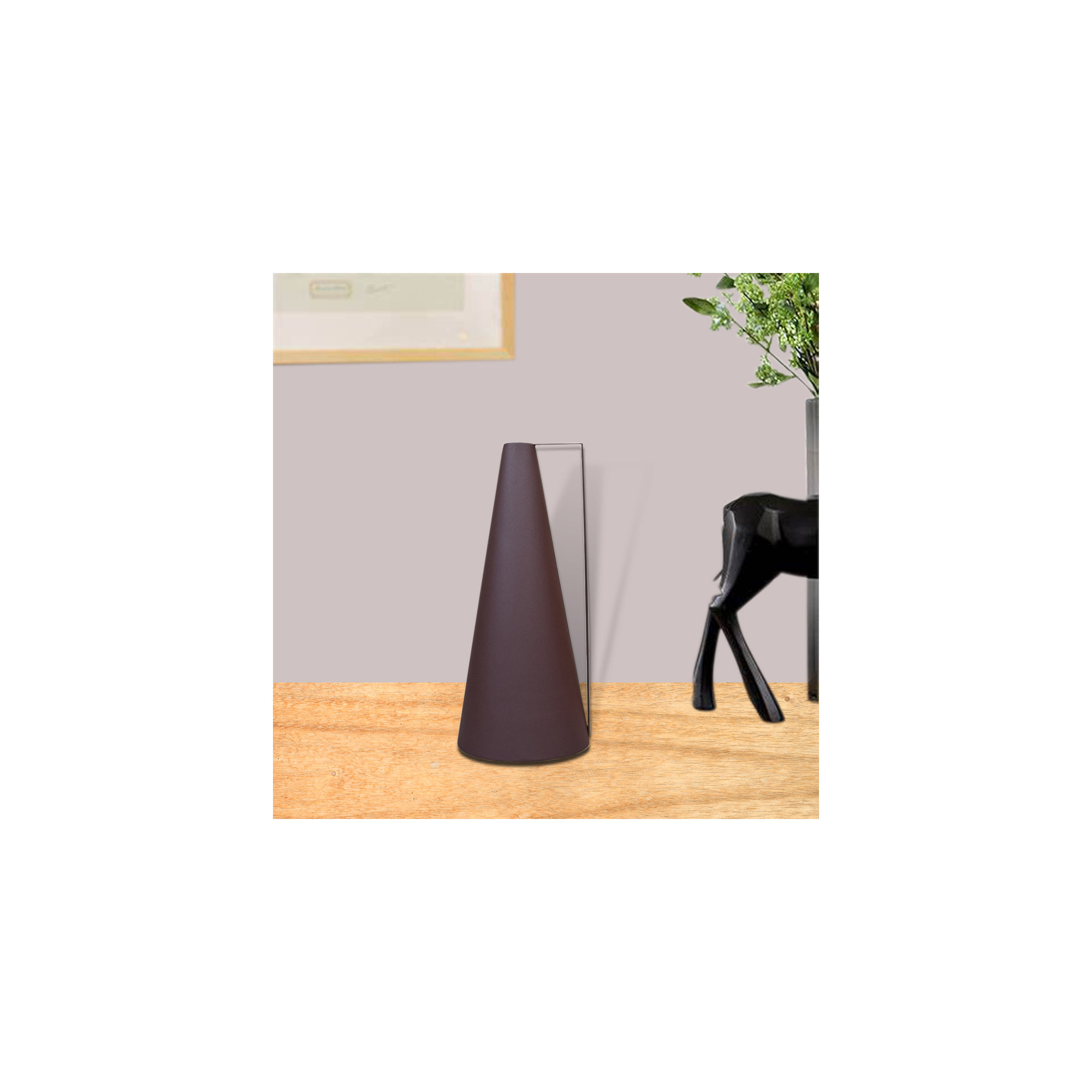 Sanita Handmade Metal Table Vase, 19" H x 8.5" W x 8.5" D, Rust