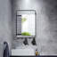 Furness Metal Flat Wall Mirror with Hooks-1143905649