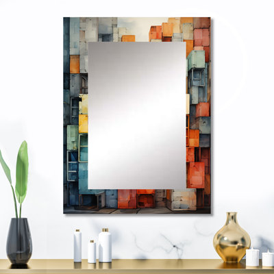minimalisme Warehouse - miroir décoratif entrepôts, miroir mural industriel, impression d'art en métal