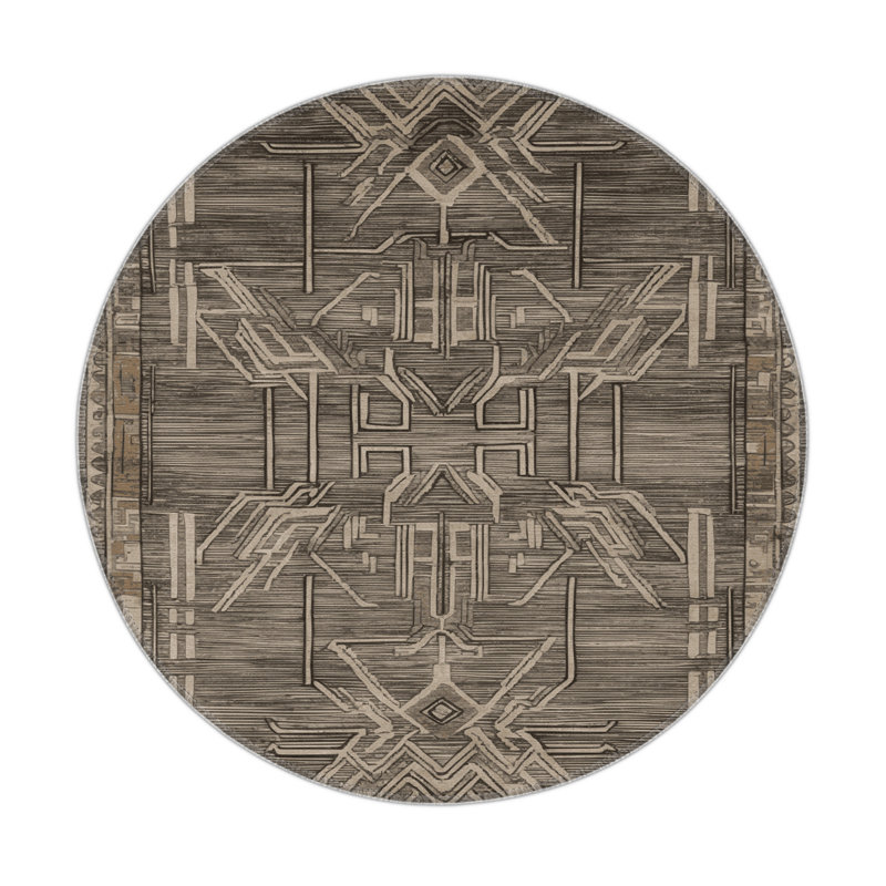 Tapis intérieur et extérieur ArtDeco, Rond 5 pi