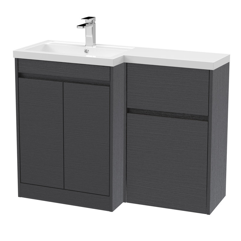 1110 mm Bathroom Vanity, Graphite Grey Woodgrain