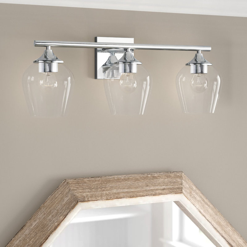 3 - Light Dimmable Vanity Light, Chrome