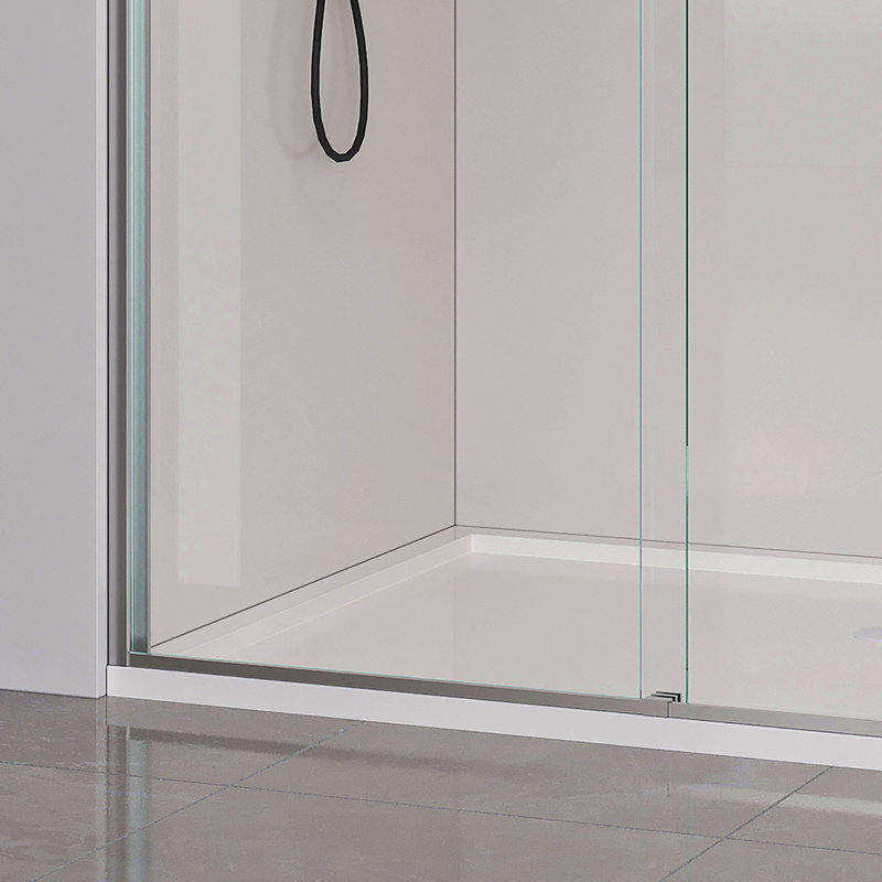 56-60*72 Inch Frame Double Sliding Soft-Close Shower Doors, Bathroom Sliding Shower Door,  (6Mm) Thick Sgcc Tempered Glass Door For Bathroom Door
