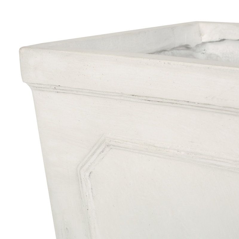 Planter - Outdoor Appeal With Antique White Magnesium Oxide. 16 In. Depth, Width, 30.5 Height, 26.79 Lb Oxide In For Landscapes. 15.74 Depth X Width 31.4