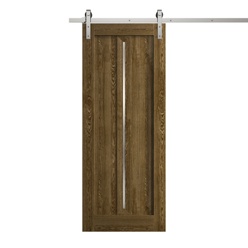 Porte de grange moderne | Ego 5014 | Ensemble de quincaillerie lourde Silver Rail Track | Portes intérieures solides
