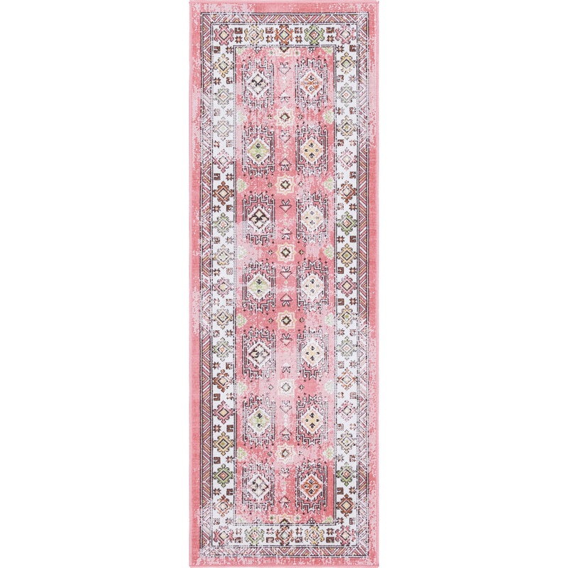 Tapis rose Devers, Tapis de couloir 2 pi x 6 pi 1 po