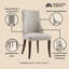 Ensemble de 2 chaises de salle à manger gris clair