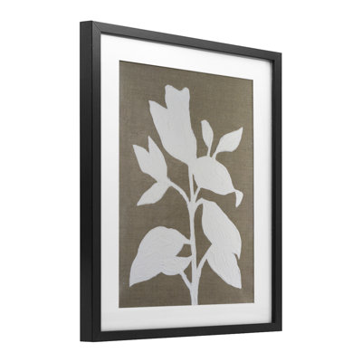 Minimal Frosted Florals, reproduction encadrée sous verre, conception de Vanna Lam
