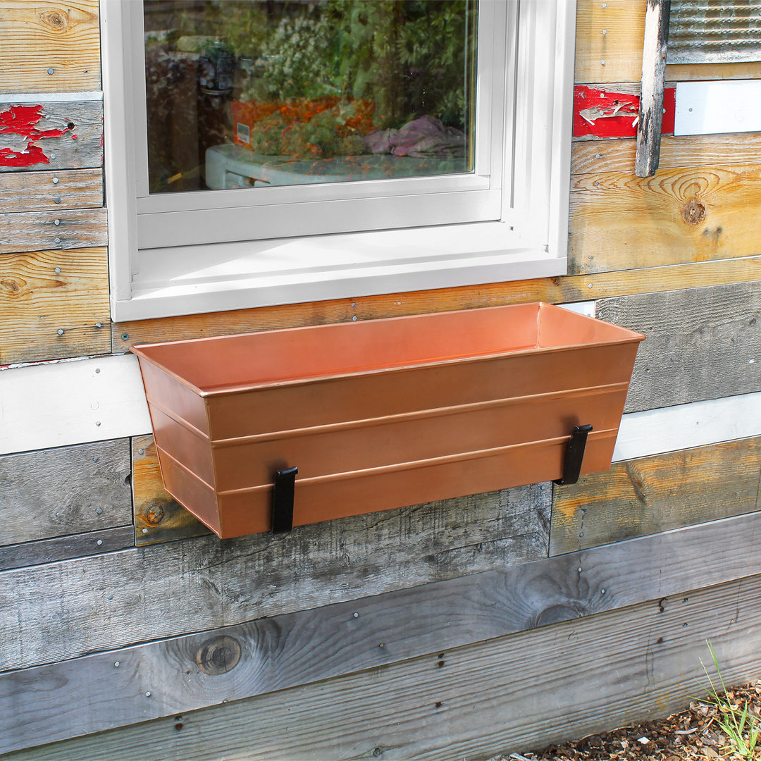 Nez Metal Window Box Planter Gracie Oaks