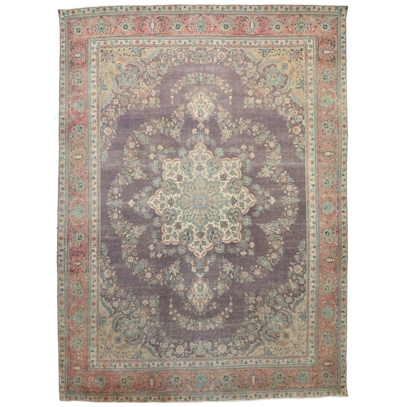 Tapis oriental prune unique 10X13 One-of-a-Kind