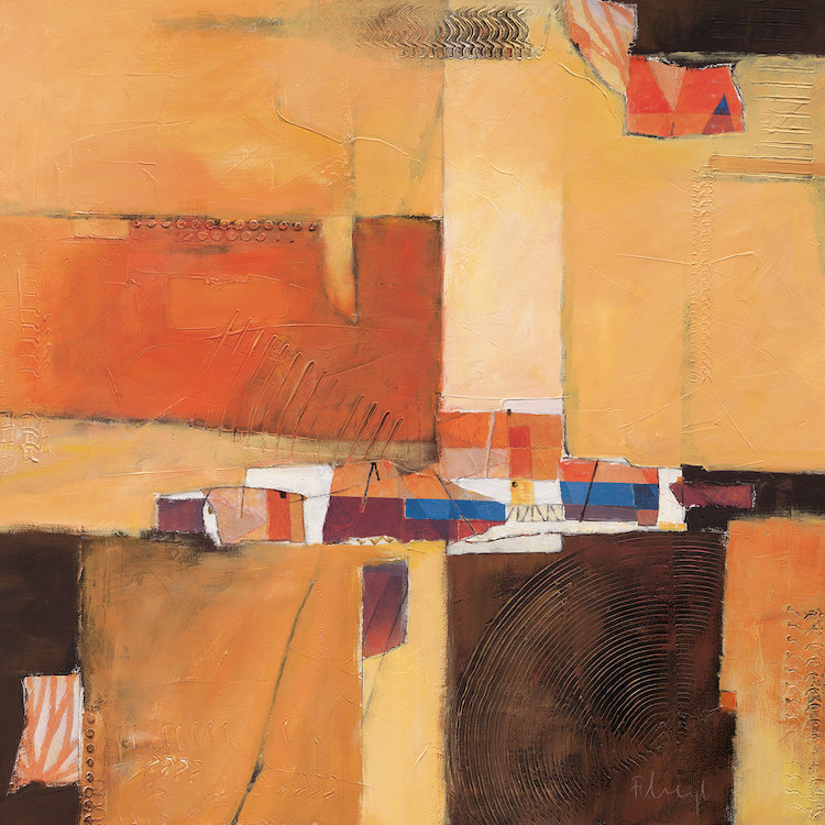 « Abstract II », impression sur toile tendue, H 48 po x l 48 po x P 1,5 po, Pas de tapis, Toile tendue