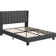 Upholstered Bed Frame with Channel Tufted Headboard