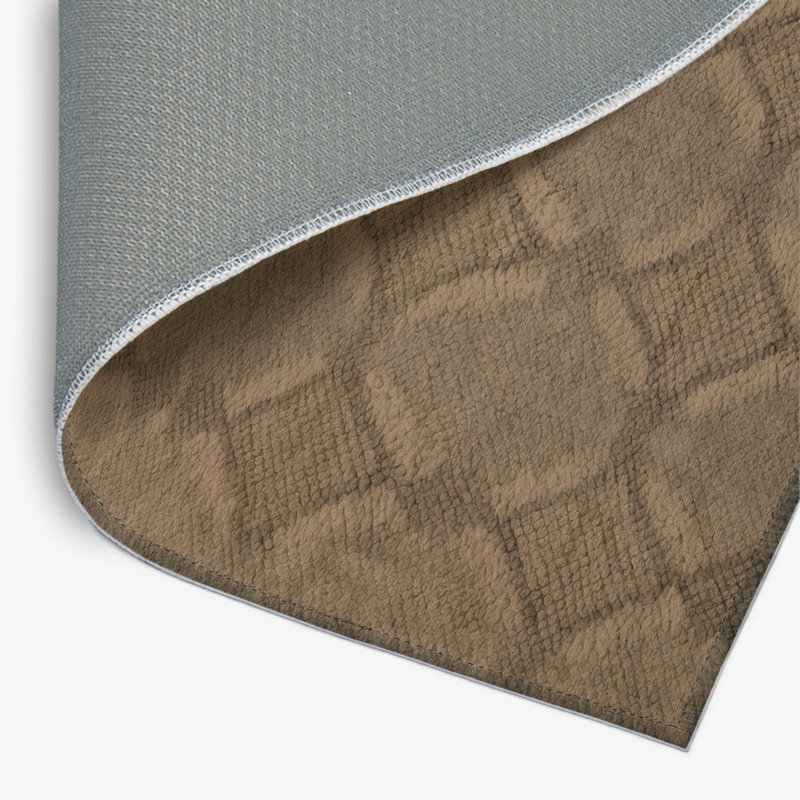 Trellis Brown Indoor and Outdoor Area Rug, Rectangle 4' x 6'