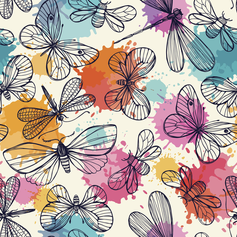 Artim Butterflies - Wrapped Canvas Print, 76cm H x 76cm W x 3.8cm D