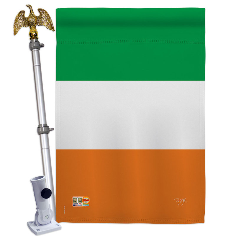 Double Sided 40'' H x 28'' W Polyester Flag Set