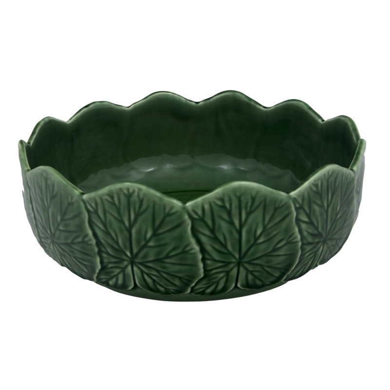 Bordallo Pinheiro Geranium Salad Bowl, Green