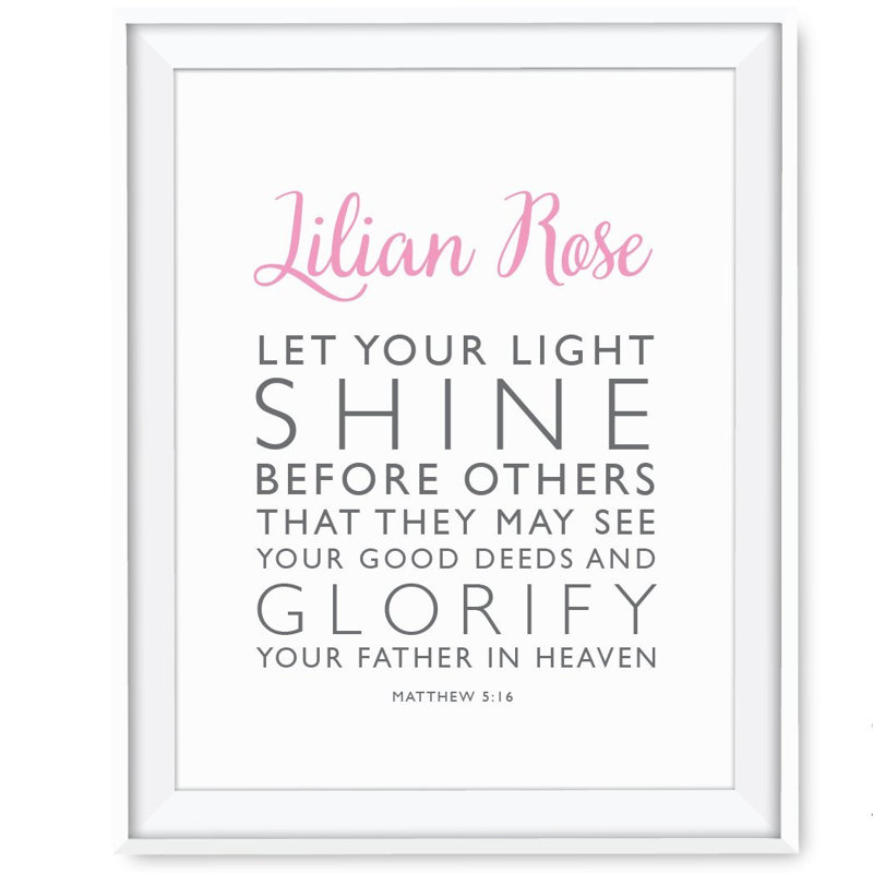 «Let Your Light Shine», impression papier personnalisée, Oui