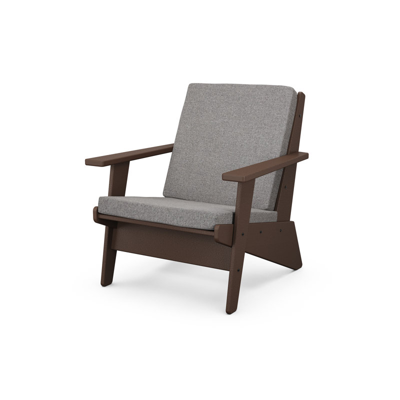 Chaise moderne POLYWOOD x Sol 72, Acajou, Brume grise