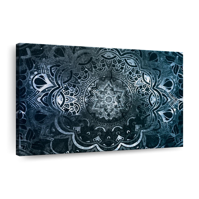 Mandala envoûtant sur toile, H 8 po x l 12 po