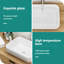 Lavabo de salle de bain vasque rectangulaire moderne en céramique de 20 po x 15 po blanc - teinté, installation sur comptoir, élégant pour plusieurs espaces et environnements variés