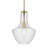 15.25" 1-Light Bell Pendant with Clear Seeded Glass-1938938686