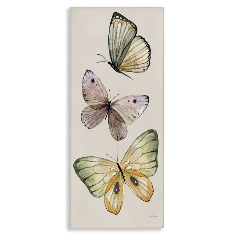 «Fluttering Butterfly Trio» par Carol Robinson, H 30 po x l 13 po