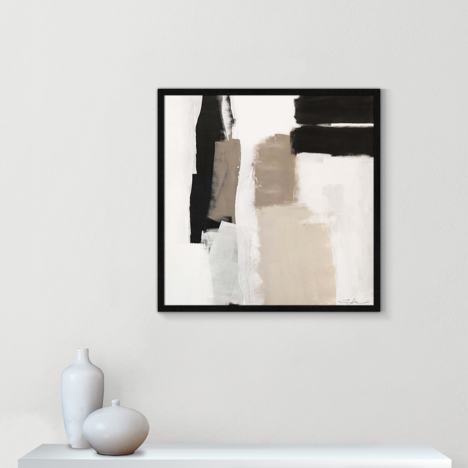 Earth Scapes II Print, Black Slim Framed, 27.5" H x 27.5" W x 0.75" D