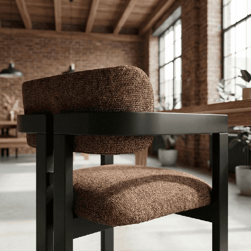 Chaise haute Aaron, Coffee, Noir