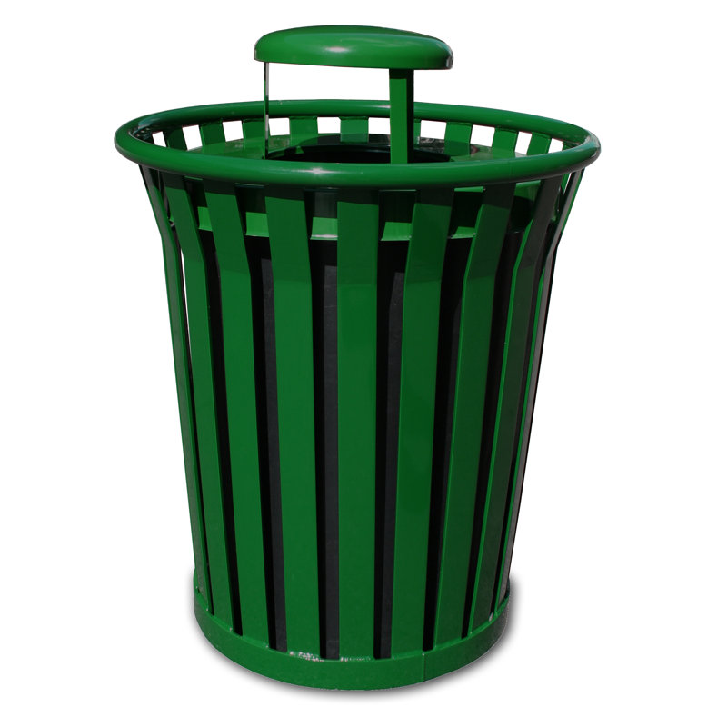 Poubelle à balançoire 36 gallons receptacle Wydman, Silvadillo, Sommet plat