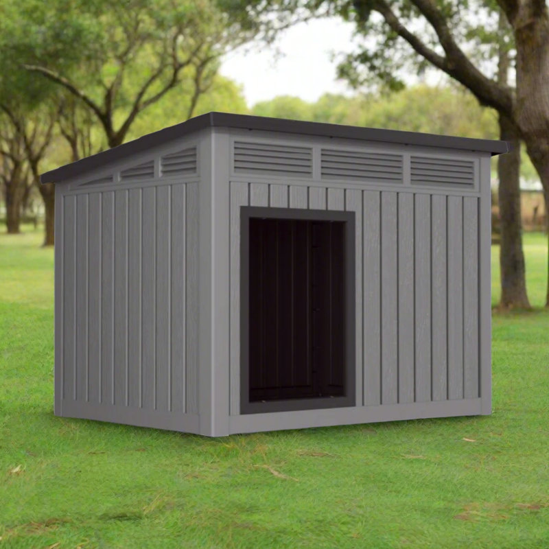 Dog House for Small to Medium Pets, Grey
