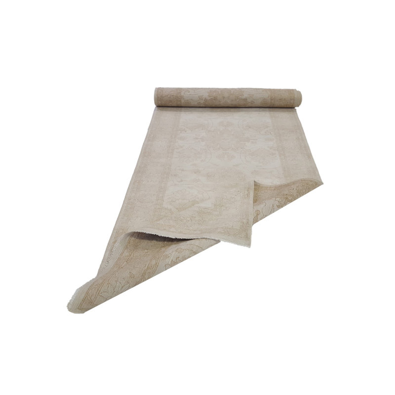 Daugherty Hand Knotted 4x19 Ivory Runner