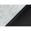 Table de chevet contemporaine avec base en métal noir et poignées de tiroir polyvalentes en stratifié gris