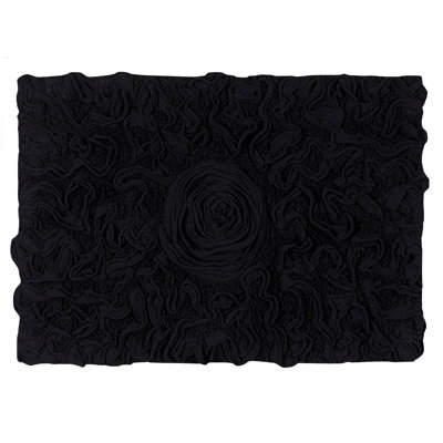 Schoenberger Floral Design Cotton Bath Rug