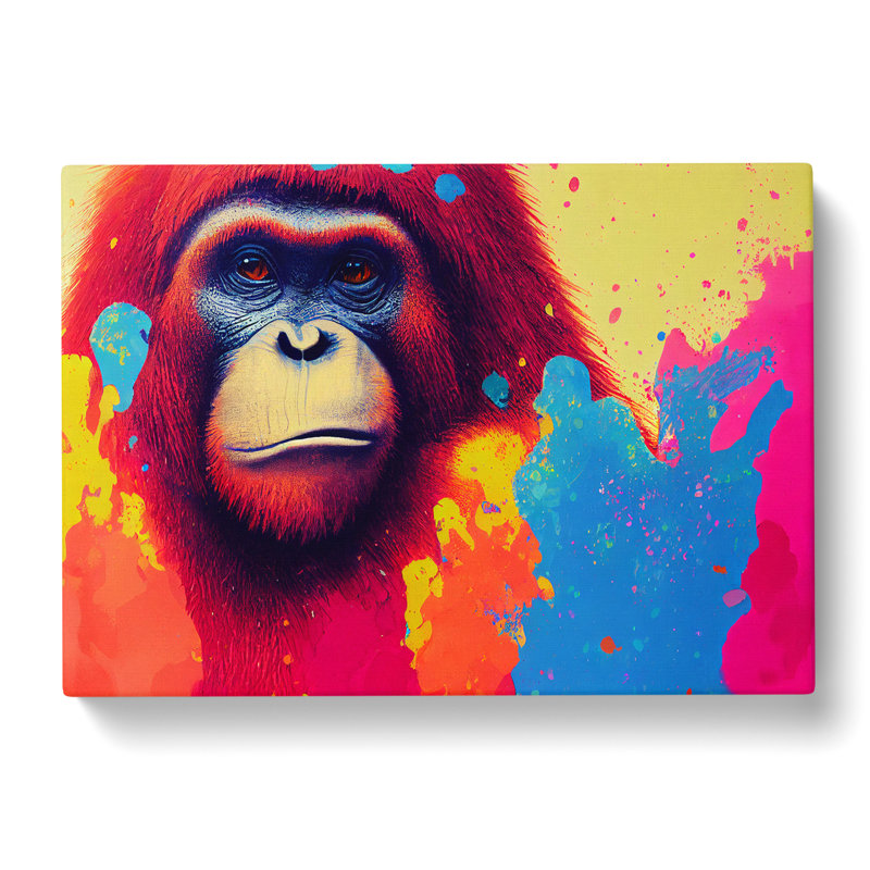 Orangutan Splash Vol.2 - Wrapped Canvas Print, 50cm H x 76cm W x 3cm D
